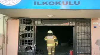 İzmir'de ilkokulda yangın