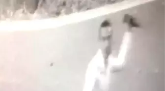 Güvenlik kamerasına içki şişesi atan şüpheliye gözaltı