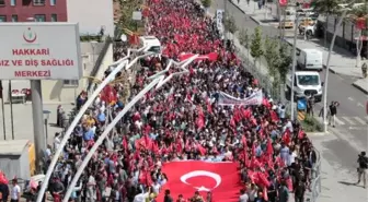 Hakkari'de teröre tepki yürüyüşü