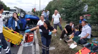 Samsun'da yemekten dönen aile kaza yaptı: 9 yaralı