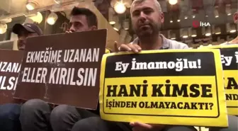 İBB'den çıkartılan işçiler CHP İstanbul İl Başkanlığı önünde eylem yaptı
