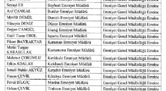 Emniyet müdürleri kararnamesi resmi gazete'de yayımlandı