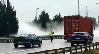 Kocaeli'de fabrikadan sızan gazlar D-100'ü trafiğe kapattı