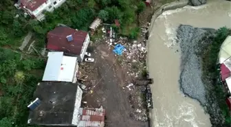 Artvin'de sel ve heyelan sonrası hasar tespiti