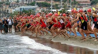 Alanya triatlonu'nda ilk gün yarışları koşuldu