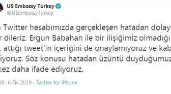 Abd ankara büyükelçiliği: üzüntü duyduğumuzu bir kez daha ifade ediyoruz