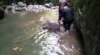 Şelalede ayağı kayan il genel meclisi üyesini muhtar kurtardı