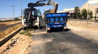 Kahta OSB bağlantı yolu onarılıyor