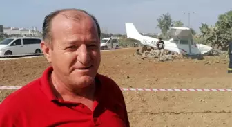 Yoldan çıkan uçağın pilotu: 'Hava akımıyla uçak yolun soluna savruldu ve ağaçlara çarparak durdu'