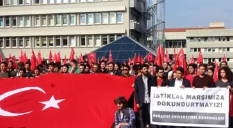 Boğaziçili öğrencilerden İstiklal Marşı'na saygısızlığa tepki