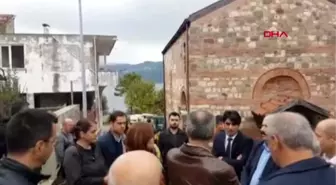 Bartın amasra kalesi'nde, çökme nedeniyle inceleme