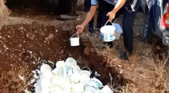 Hatay'da kaçak imalathanede bir ton yoğurt ve peynir bulundu