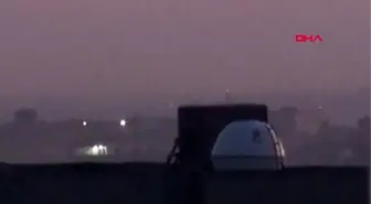 Kamışlı'da gece süren rus uçağı hareketliliği, nusaybin'den görüntülendi