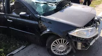 Takla atan otomobilin sürücüsü yaralandı