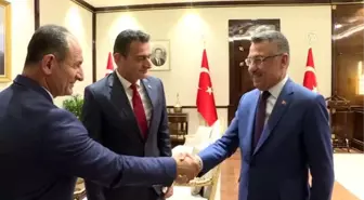 Cumhurbaşkanı Yardımcısı Oktay, KKTC Tarım ve Doğal Kaynaklar Bakanı Oğuz'u kabul etti