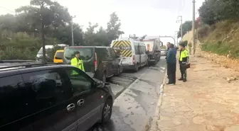 Bodrum'da zincirleme trafik kazası: 6'sı öğrenci 9 yaralı