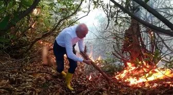 Giresun'da örtü yangını