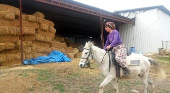 Kadın çoban iş başında