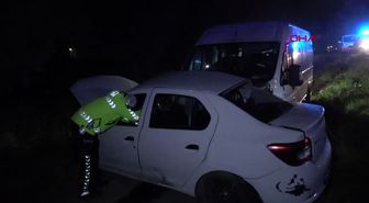 Tekirdağ minibüsle çarpışan otomobilin sürücüsü öldü