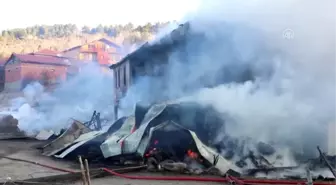 Bir köyde 4 ev, 6 samanlık, bir ahır yandı - BOLU