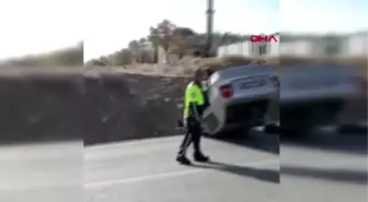 Adıyaman takla atan otomobilin sürücüsü yaralandı