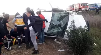 Tekirdağ'da otomobil takla attı: 3 yaralı