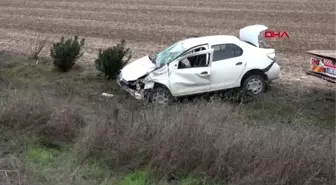 Tekirdağ'da otomobil takla attı: 3 yaralı