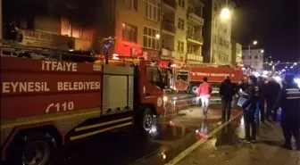 Giresun'da oto lastikçide yangın