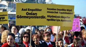 Kuşadası'nda engelli vatandaşlar engelsiz bir dünya için yürüdü