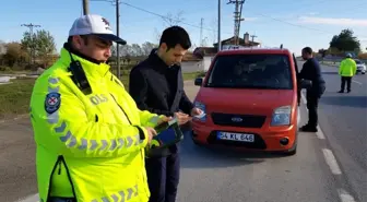 Alaçam'da kış lastiği denetimi