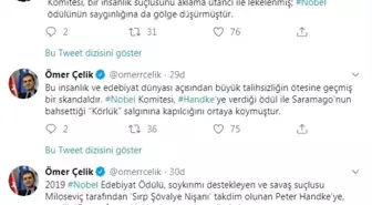 AK Partili Çelik'ten 'Nobel Edebiyat Ödülü' açıklaması