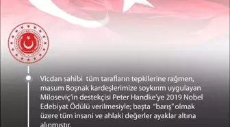 MSB'den Nobel açıklaması: 'Kabul etmiyor ve şiddetle kınıyoruz'