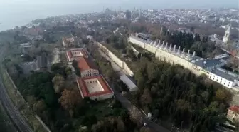 (Havadan fotoğraflarla) Topkapı Sarayı'na istinat duvarlı önlem