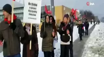 Kanada'da öğretmenlerden 1 günlük grev