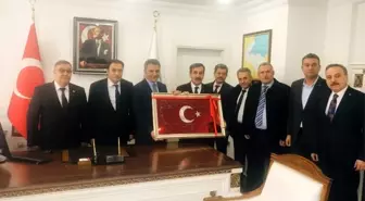 Kamu-Sen ve TÜRKAV heyetinden Kaymakam Özkan'a ziyaret