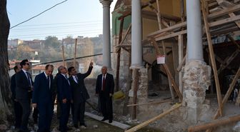 Manisa Valisi Deniz, Soma'da tarihi yapıları inceledi
