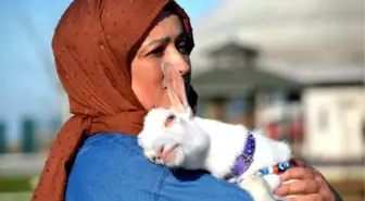 Yavru keçiye bebek gibi bakıyor