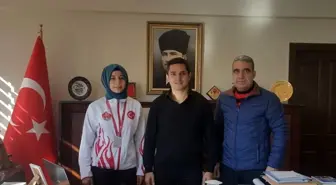 Dereceye giren başarılı sporcudan Baskil Kaymakamına ziyaret