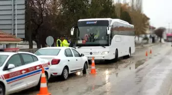 Şuhut'ta seyahat otobüsleri denetlendi