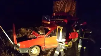 Kamyon ile çarpışan otomobildeki amca- yeğen, öldü