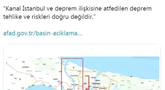 AFAD: 'Kanal İstanbul ve deprem ilişkisine atfedilen deprem tehlike ve riskleri doğru değildir'