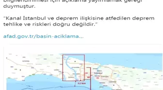 AFAD: 'Kanal İstanbul ve deprem ilişkisine atfedilen deprem tehlike ve riskleri doğru değildir'