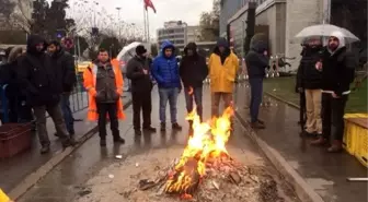 İBB'den işten çıkarılanlar ve hayvanseverler soğuk havaya rağmen eylemlerine devam ediyor