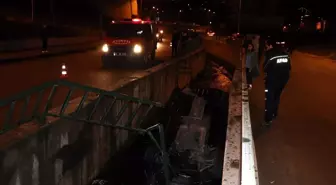 Karabük'te kanala düşen otomobilin sürücüsü yaralandı