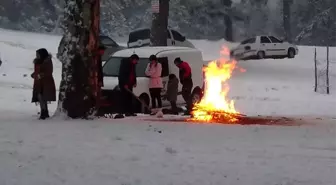 Kazdağları'nda kar yağışı hayatı olumsuz etkiliyor