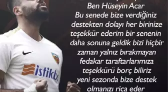 İ.M. Kayserispor futbolcusu Hasan Hüseyin'in 2020 mesajı