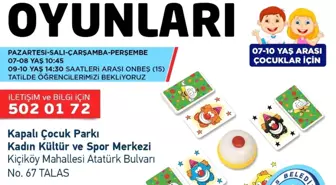 Talas'tan çocuklara zeka ve akıl oyunları