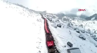 Trabzon sis dağı'nda sarıkamış şehitleri yürüyüşle anıldı