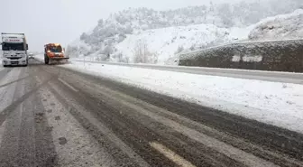 Sürücüler Ankara yolunda kara hazırlıksız yakalandı