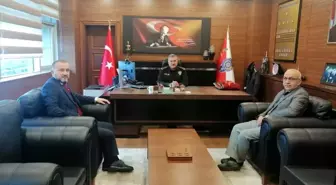 Başkan Emür, Emniyet Müdürü Aktaş'ı ziyaret etti